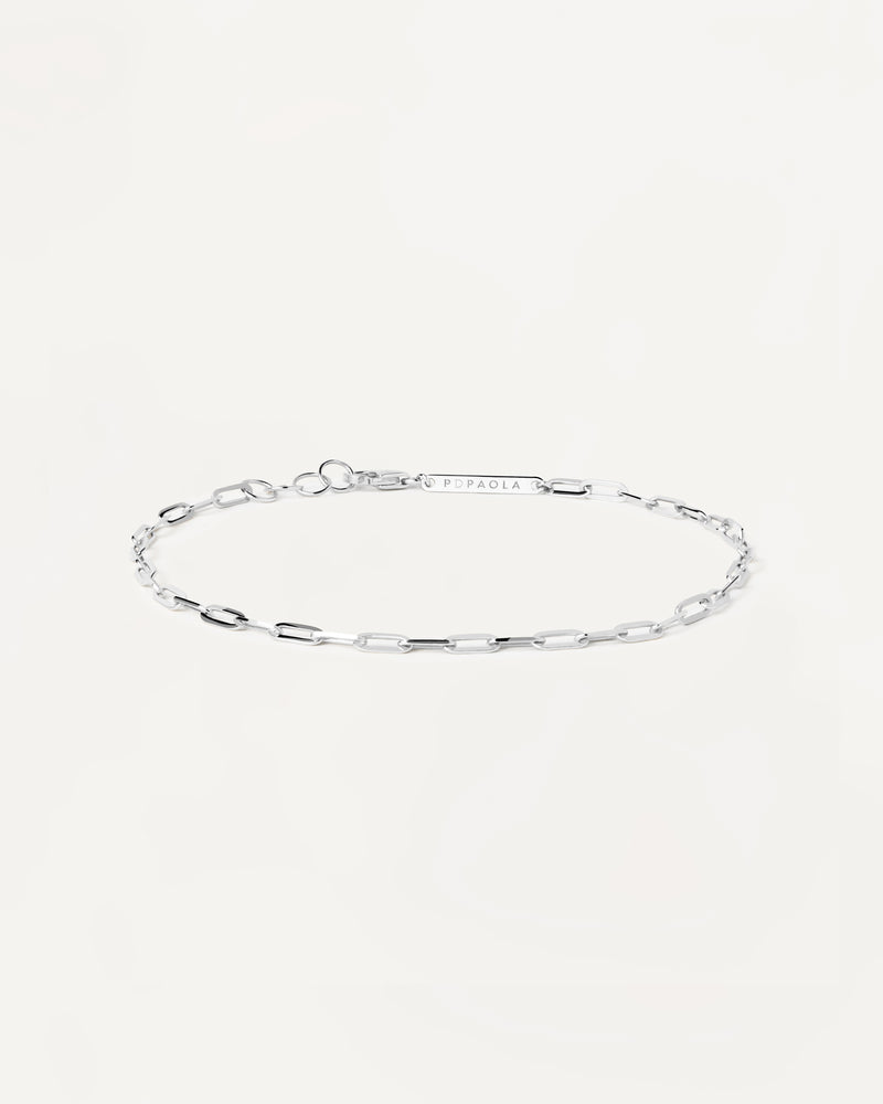 White Gold Cable Chain Bracelet - 
  
    18K White gold / Rhodium silver plating
  
