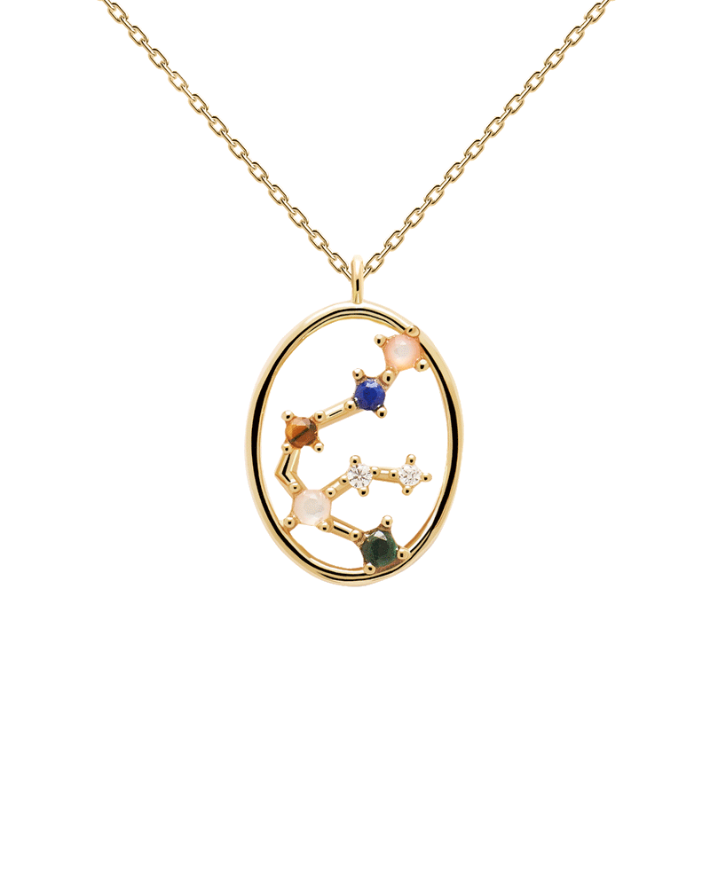 Collana di costellazioni dello zodiaco - 
  
    Argento sterling / Placcatura in Oro 18K
  
