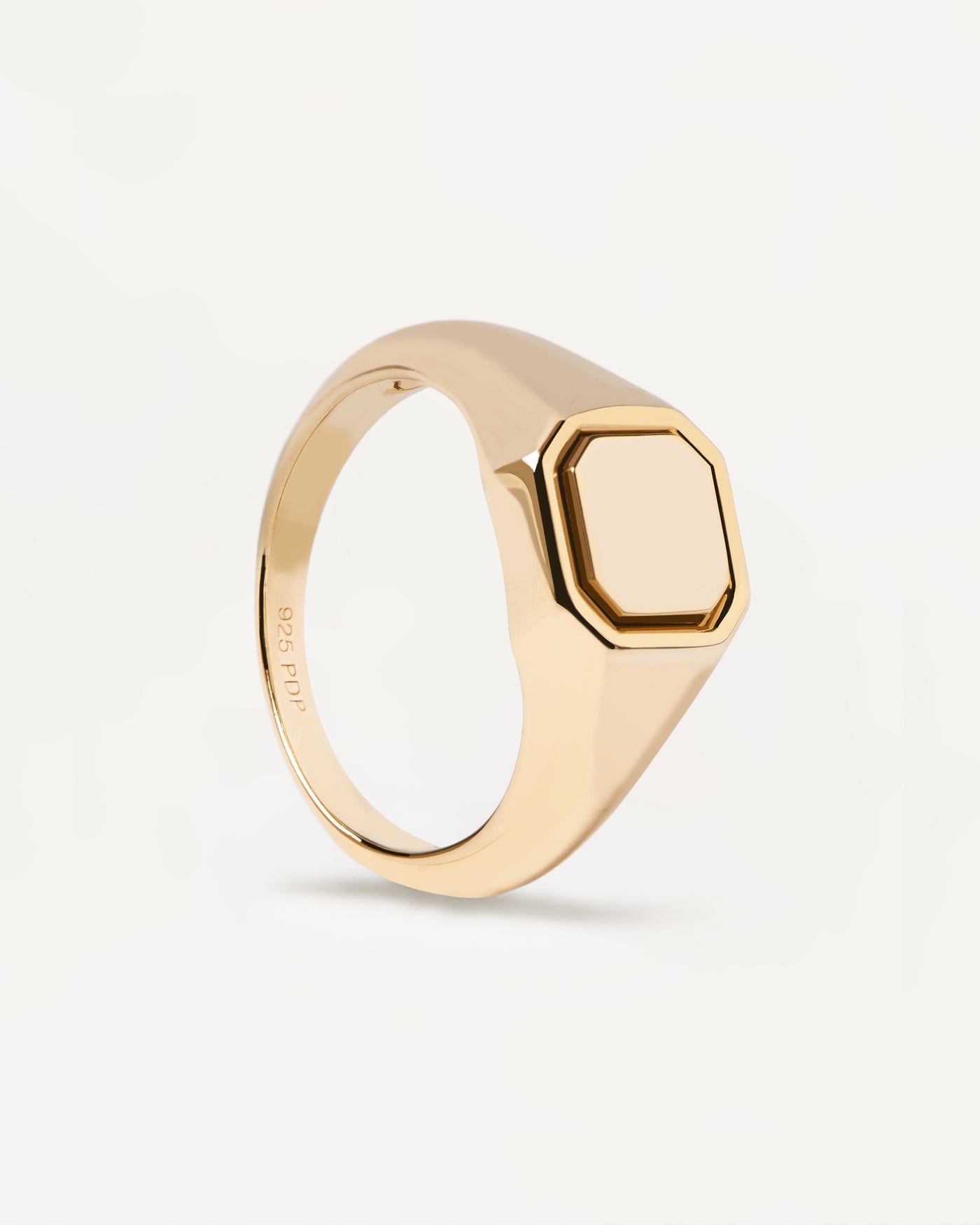 Octet Stamp Ring - 
  
    Sterling Silber / 18K Goldplattierung
  
