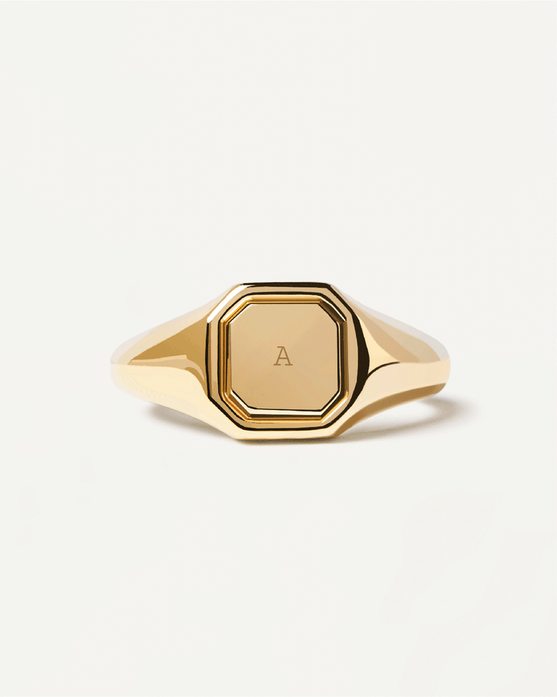 Anello Octet Stamp - 
  
    Argento sterling / Placcatura in Oro 18K
  
