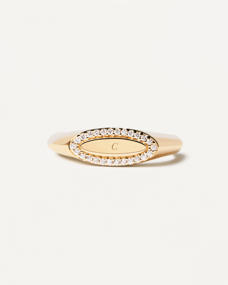 Lace Stamp Ring - 
  
    Sterling Silver / 18K Gold plating
  
