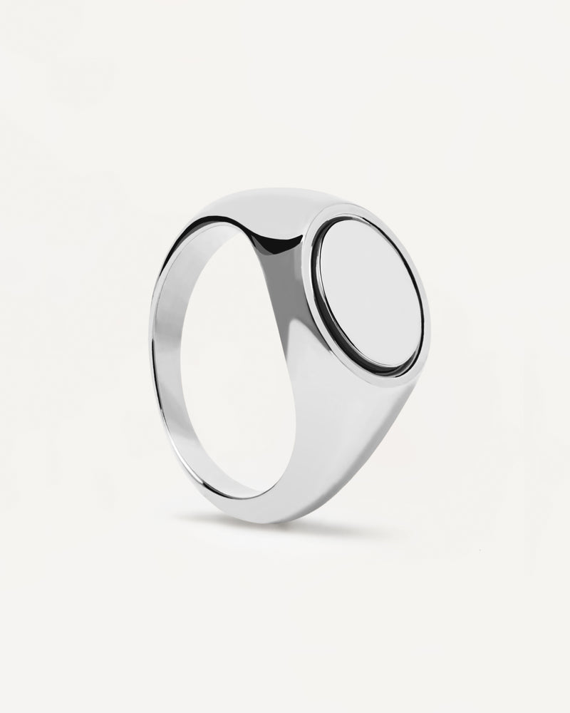 Stamp Silver Ring - 
  
    Argent massif
  
