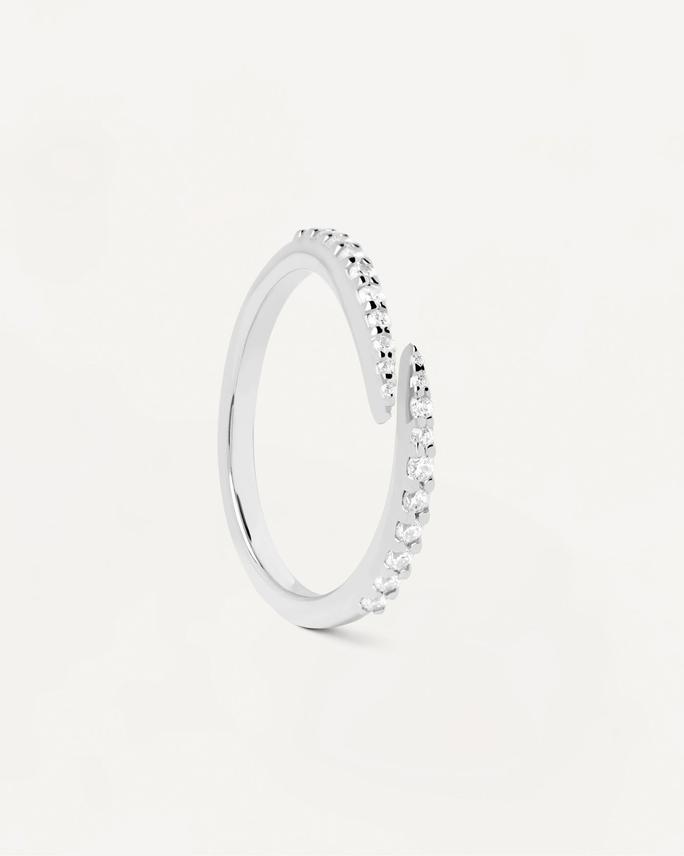 2023 Selection | Embrace Silver Ring. Almost ring in sterling silver with dainty zirconia. Get the latest arrival from PDPAOLA. Place your order safely and get this Best Seller. Free Shipping.