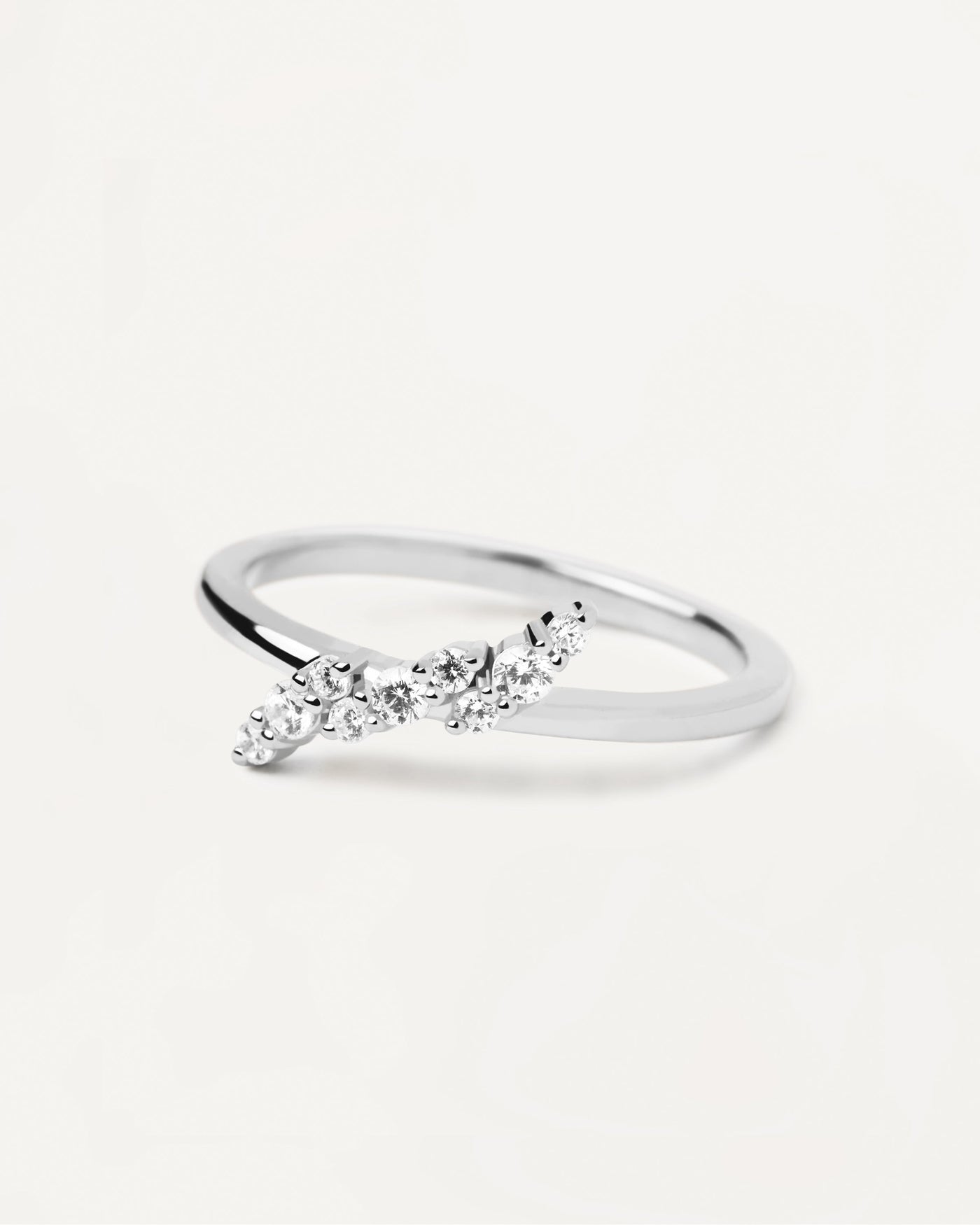 2023 Selection | Natura Silver Ring. Basic sterling silver ring with small white crystals. Get the latest arrival from PDPAOLA. Place your order safely and get this Best Seller. Free Shipping.