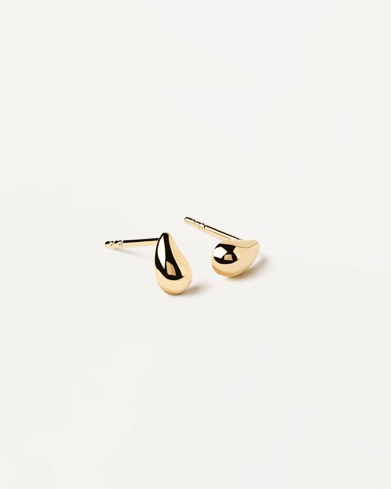 Gold-plated silver earrings in drop shape