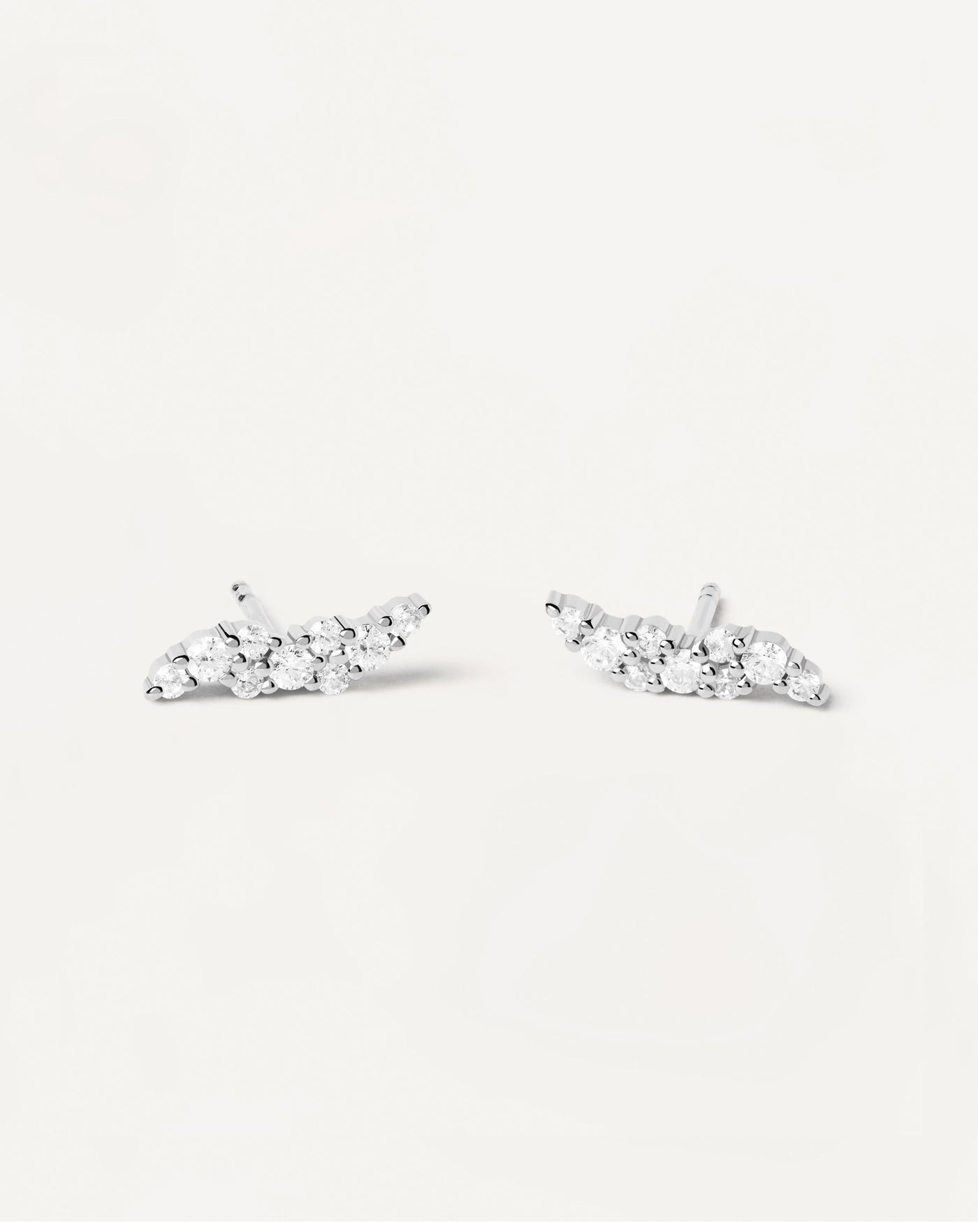 2023 Selection | Natura Silver Earrings. Basic sterling silver earrings with small white crystals. Get the latest arrival from PDPAOLA. Place your order safely and get this Best Seller. Free Shipping.
