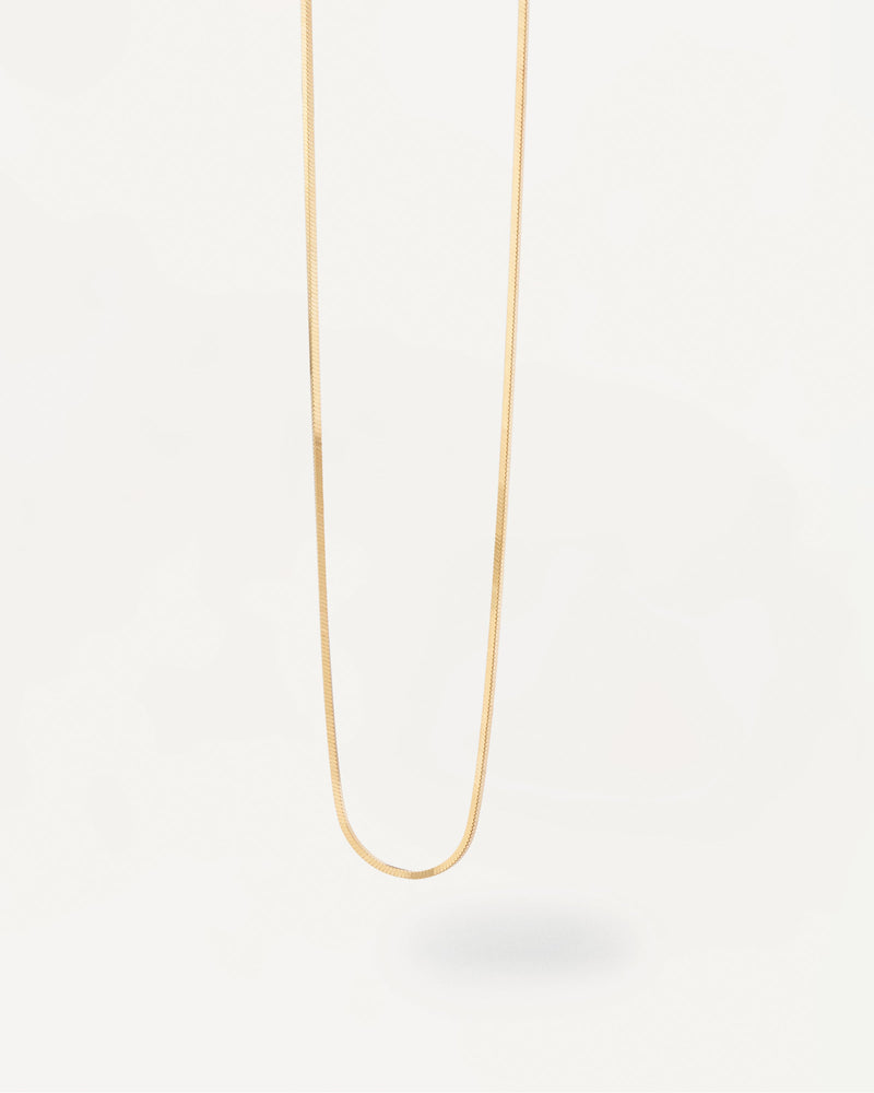 Snake chain necklace in gold-plated silver