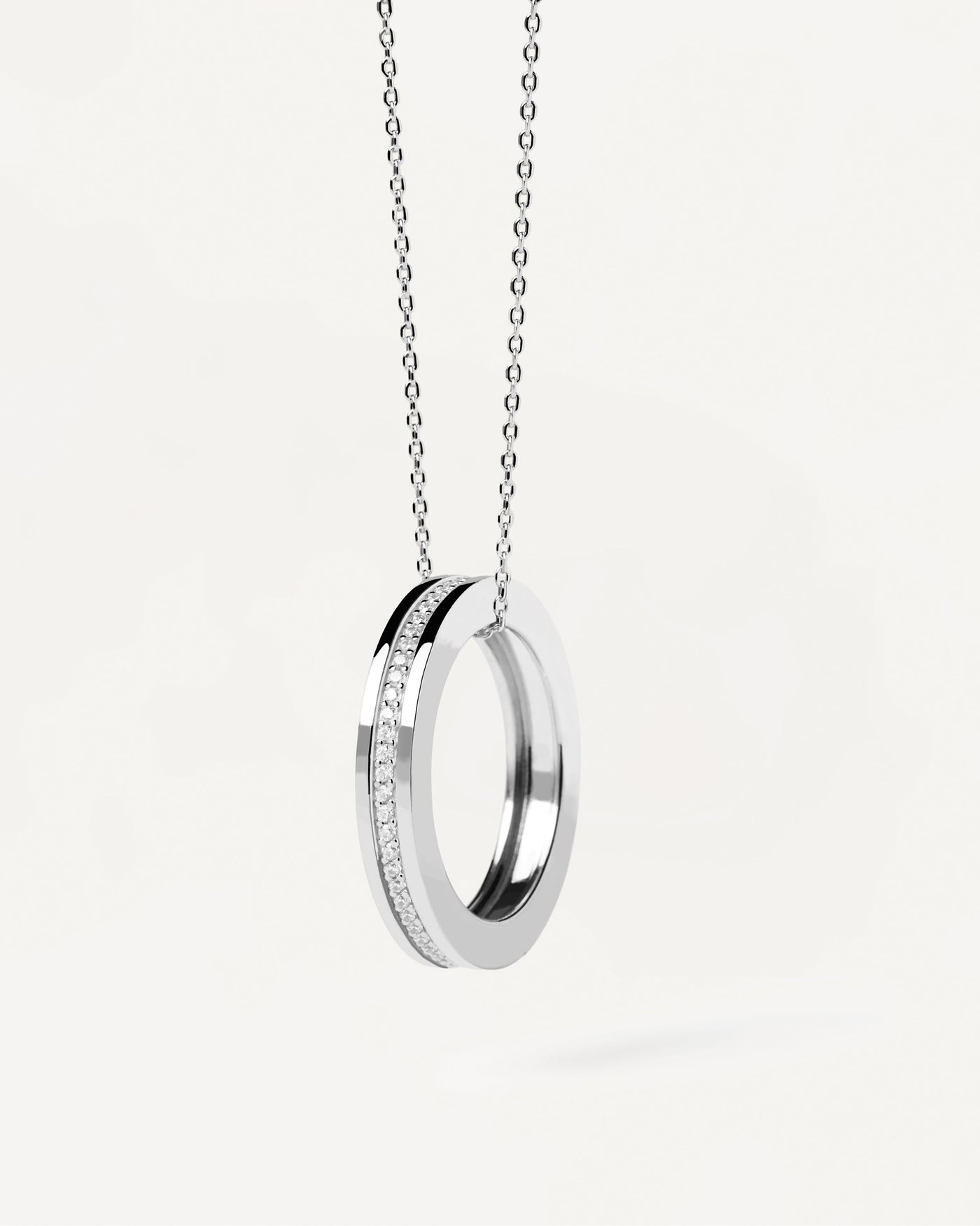2023 Selection | Infinity Silver Necklace. Sterling silver necklace with ring pendant. Get the latest arrival from PDPAOLA. Place your order safely and get this Best Seller. Free Shipping.