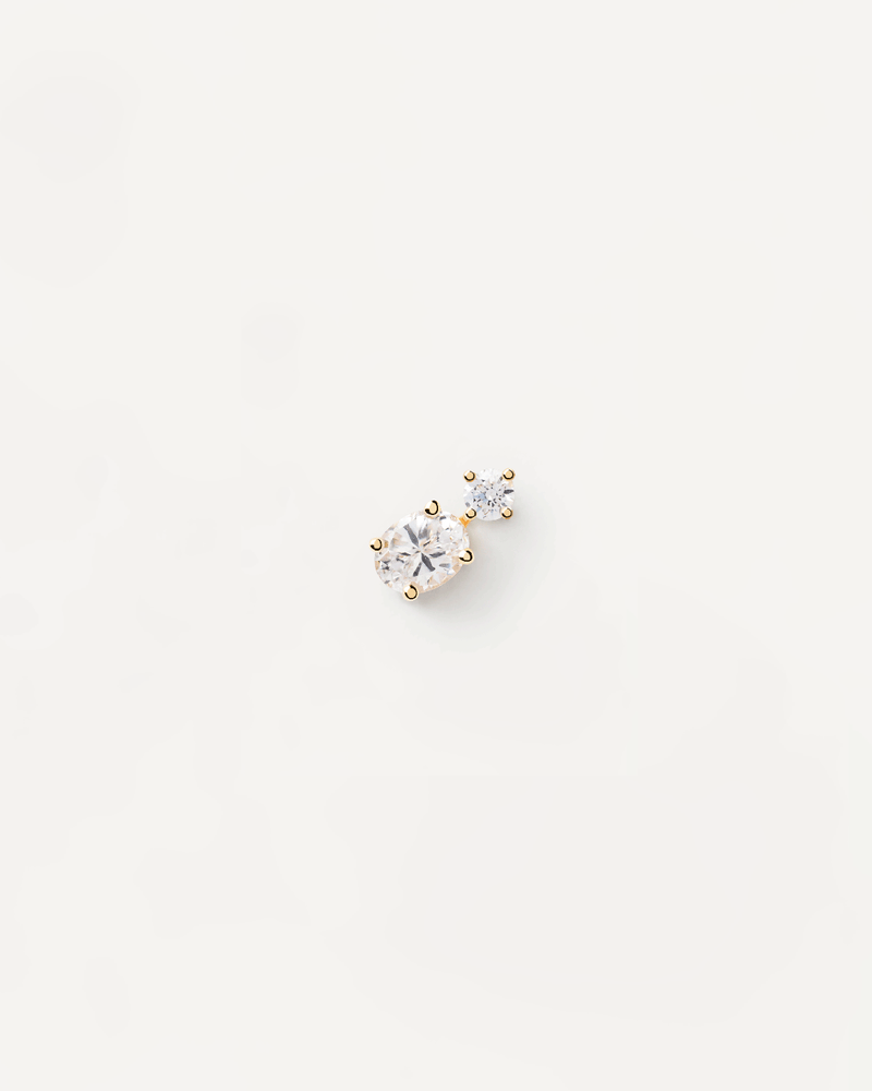 Pendiente Individual Nikita - 
  
    Plata de Ley / Baño de Oro 18K
  
