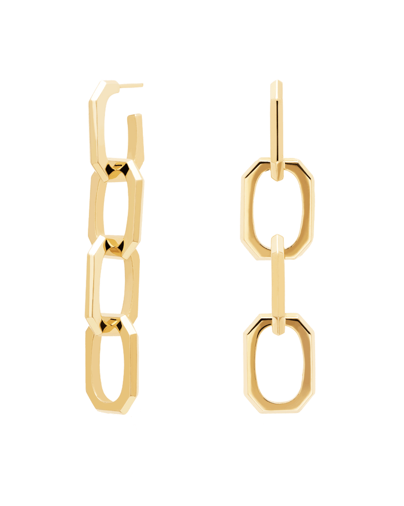 Signature Chain Earrings - 
  
    Brass / 18K Gold plating
  
