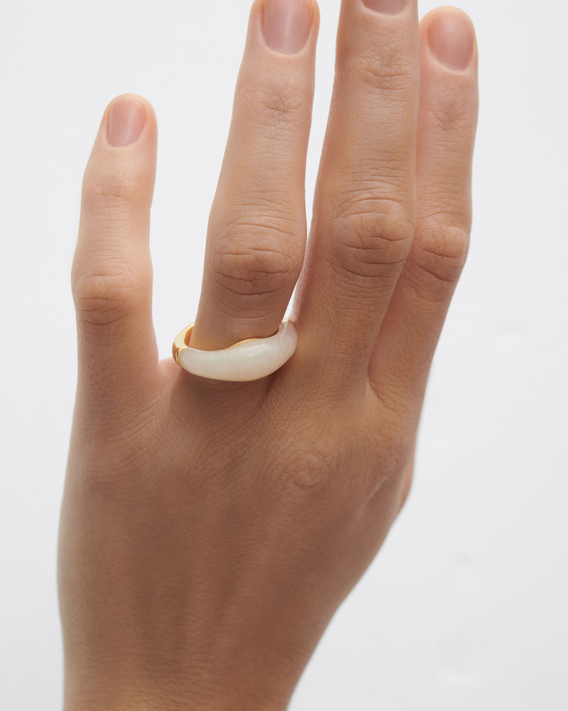 Anillo Cuarzo Nami - 
  
    Plata de Ley / Baño de Oro 18K
  
