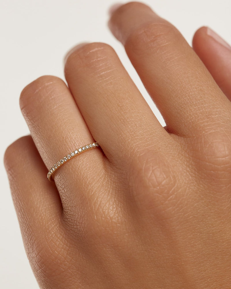 GoldRing mit Diamanten Eternity Mini - 
  
    18 kt Gold
  
