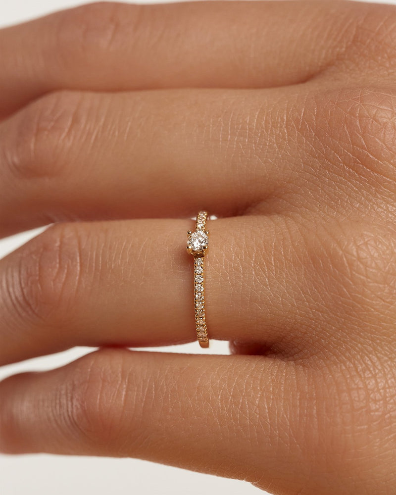 Diamonds and gold Solstice Ring - 
  
    18K Gold
  
