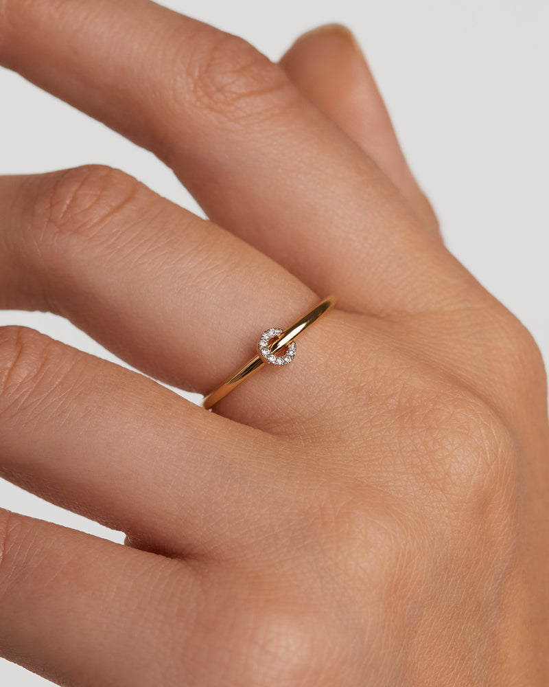 Diamonds and gold Loop ring - 
  
    18K Gold
  
