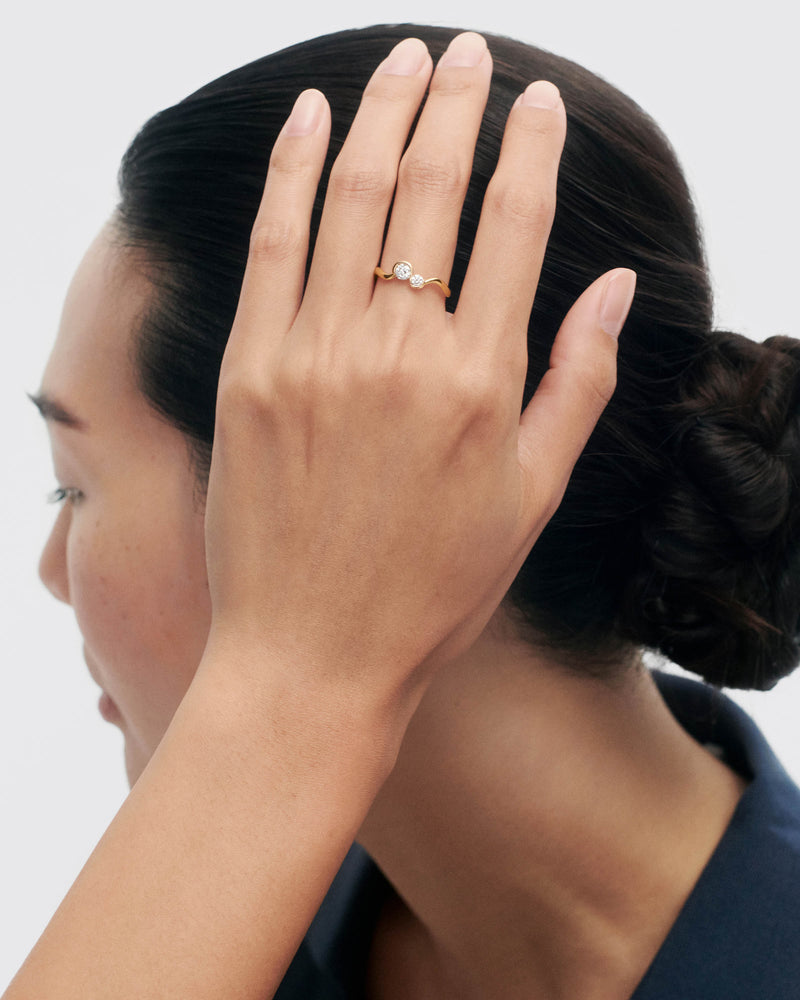 Dafne ring aus gold mit diamanten - 
  
    18 kt Gold
  

