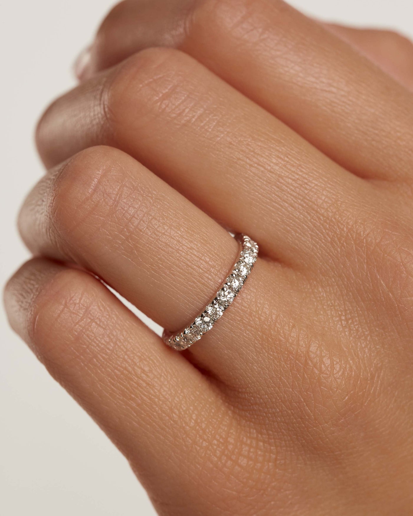 Diamonds and White Gold Eternity Supreme Ring - PDPAOLA