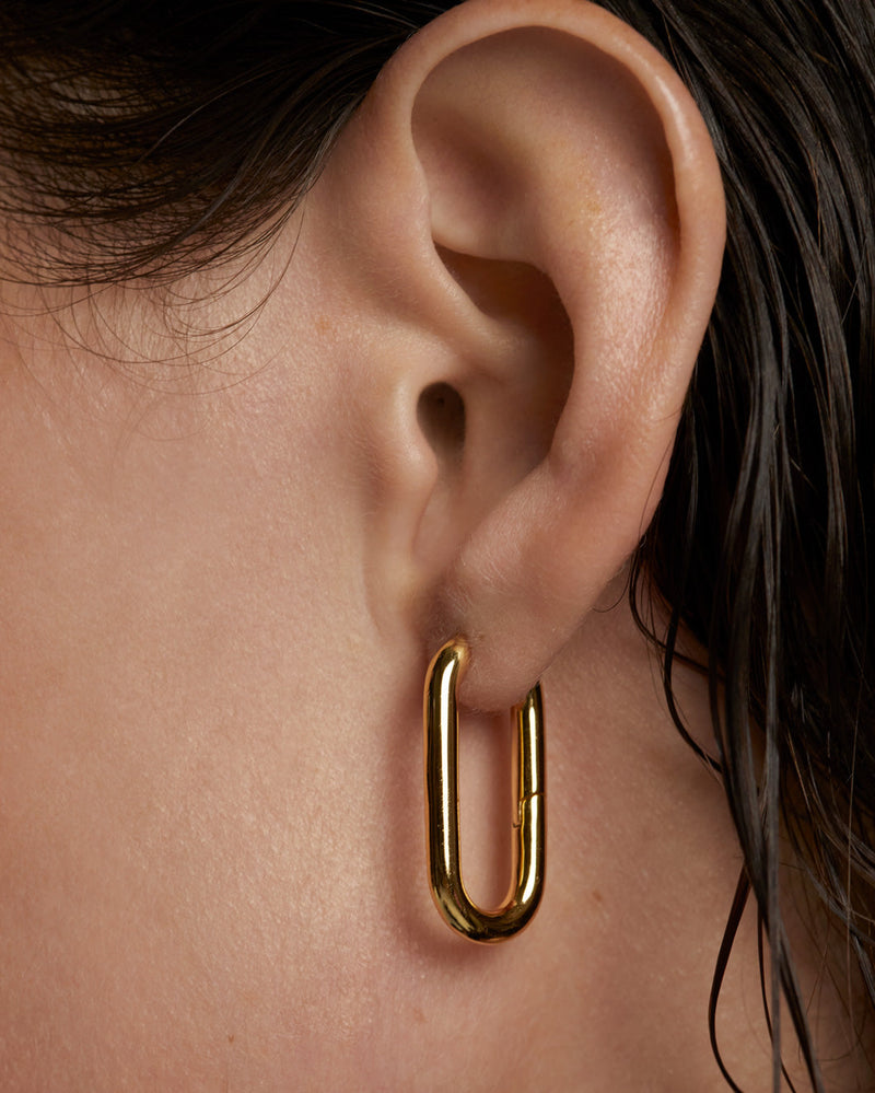 Beat Hoop Earrings - 
  
    Brass / 18K Gold plating
  
