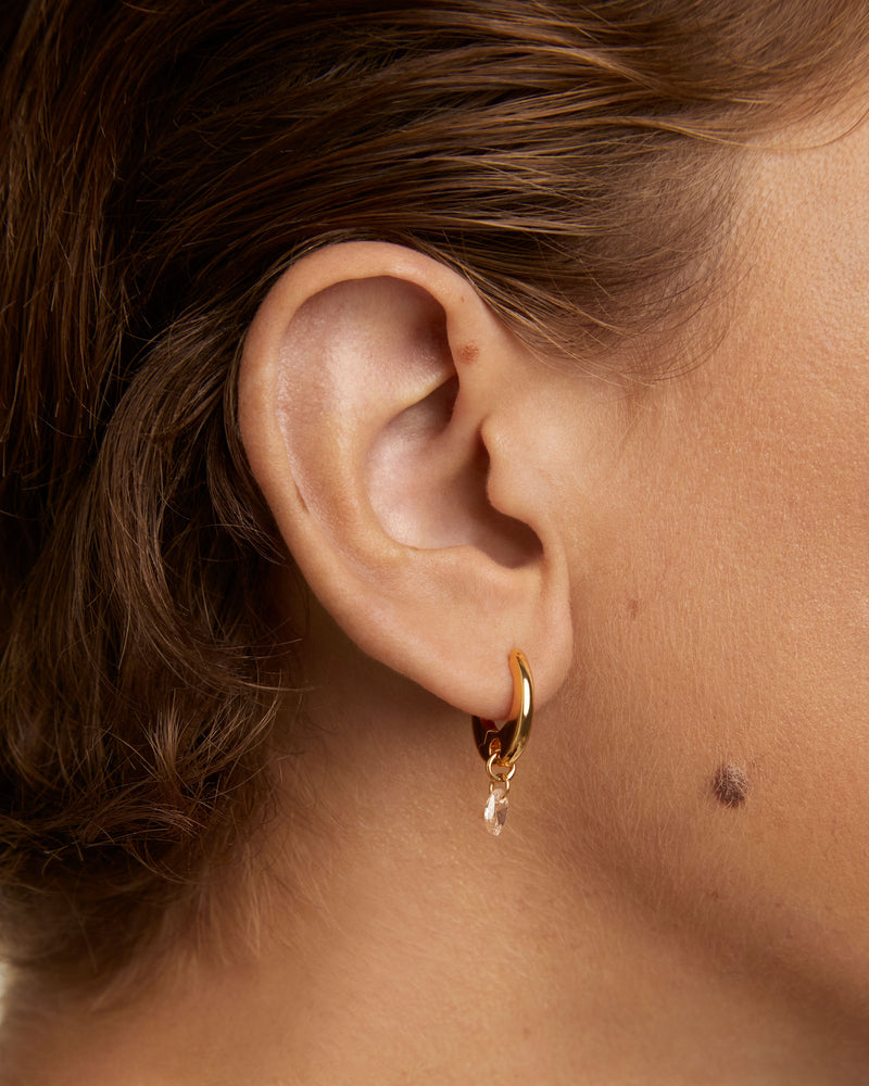 Aros Lily melocotón - 
  
    Plata de Ley / Baño de Oro 18K
  
