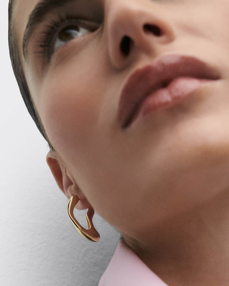 Sense hoops - 
  
    Sterling Silver / 18K Gold plating
  
