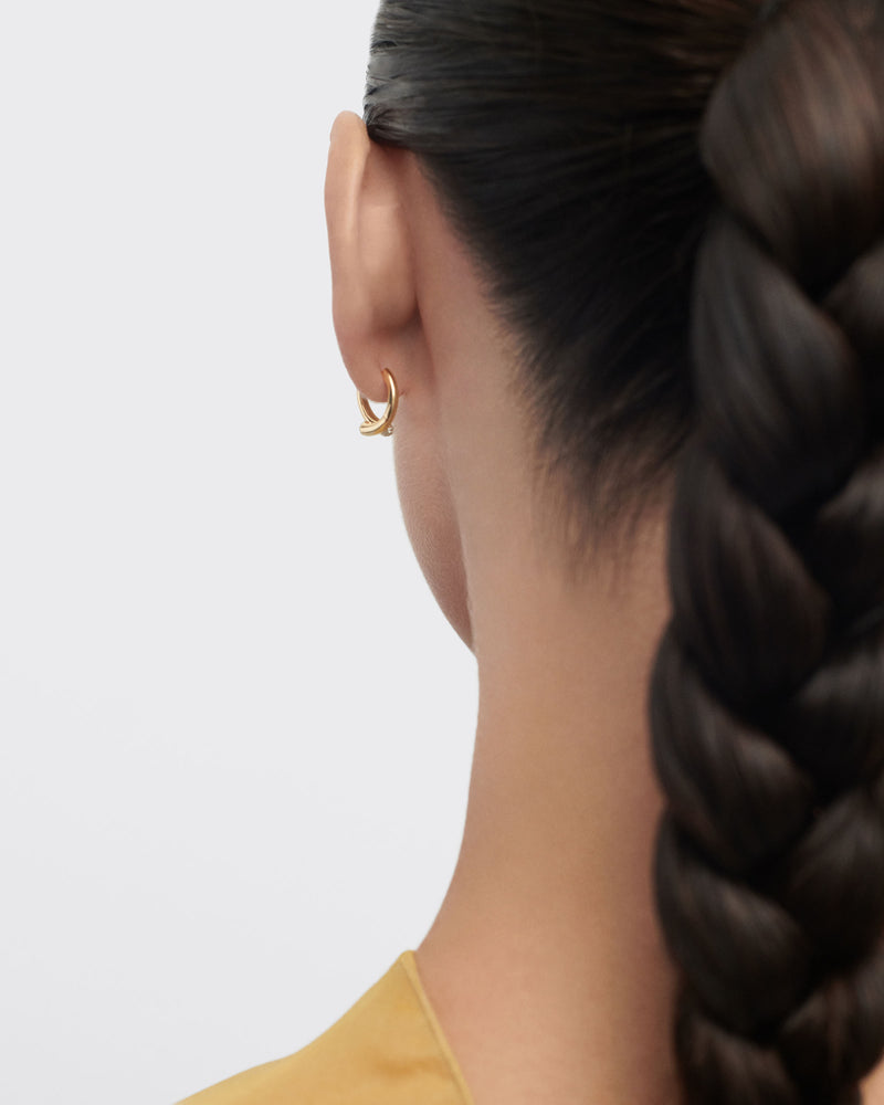 Orecchini a cerchio in diamanti e oro Eclipse - 
  
    Oro 18K
  
