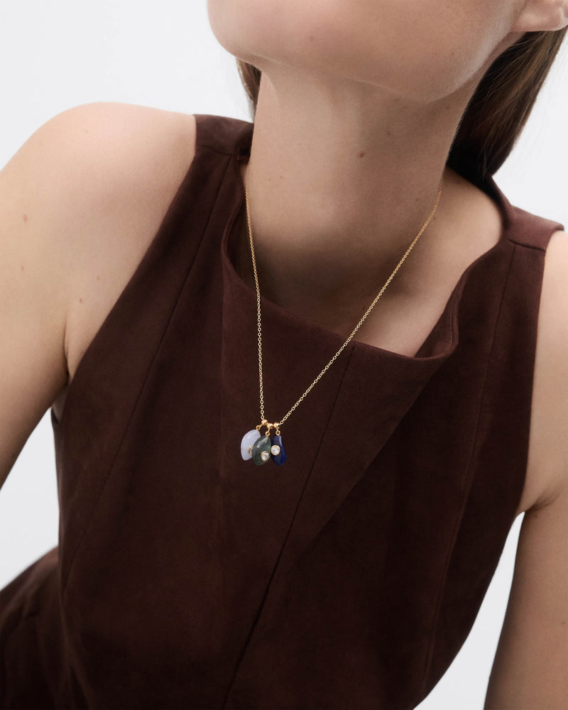 Charm Labradorite Protezione - 
  
    Argento sterling / Placcatura in Oro 18K
  
