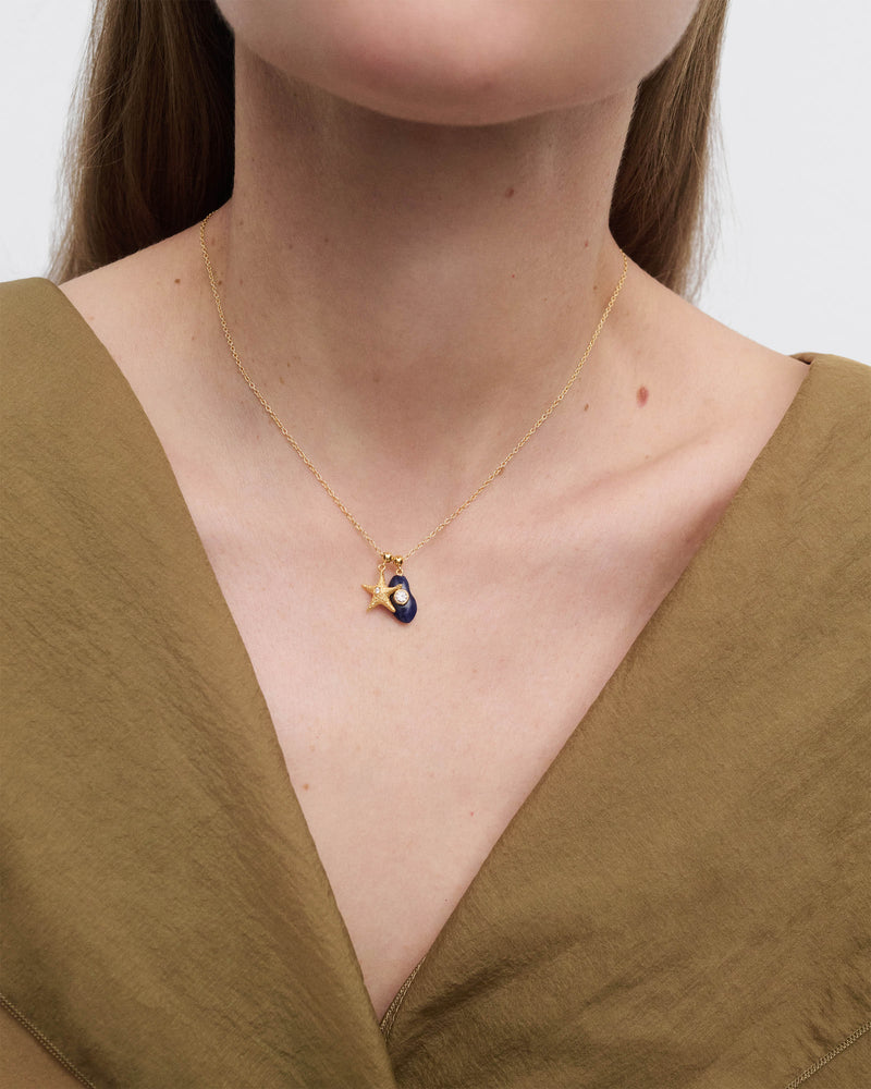 Charm Sodalite Intuizione - 
  
    Argento sterling / Placcatura in Oro 18K
  
