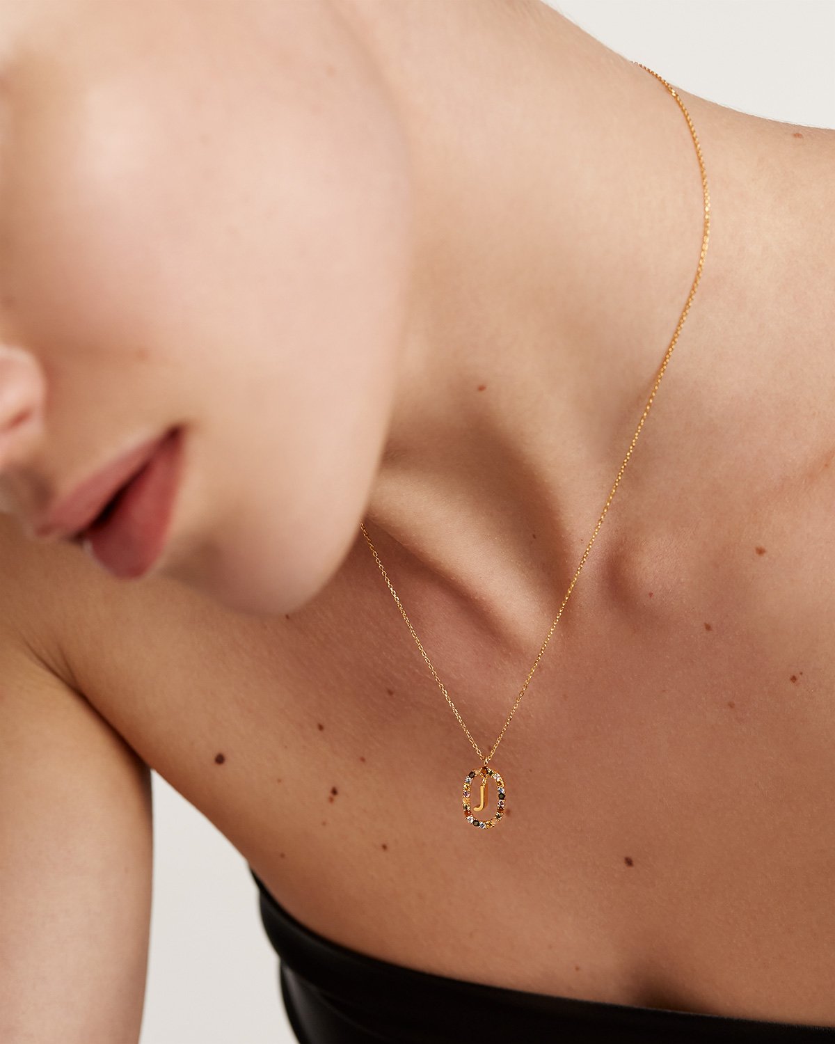 Crystal and zirconia Labradorite necklaces
