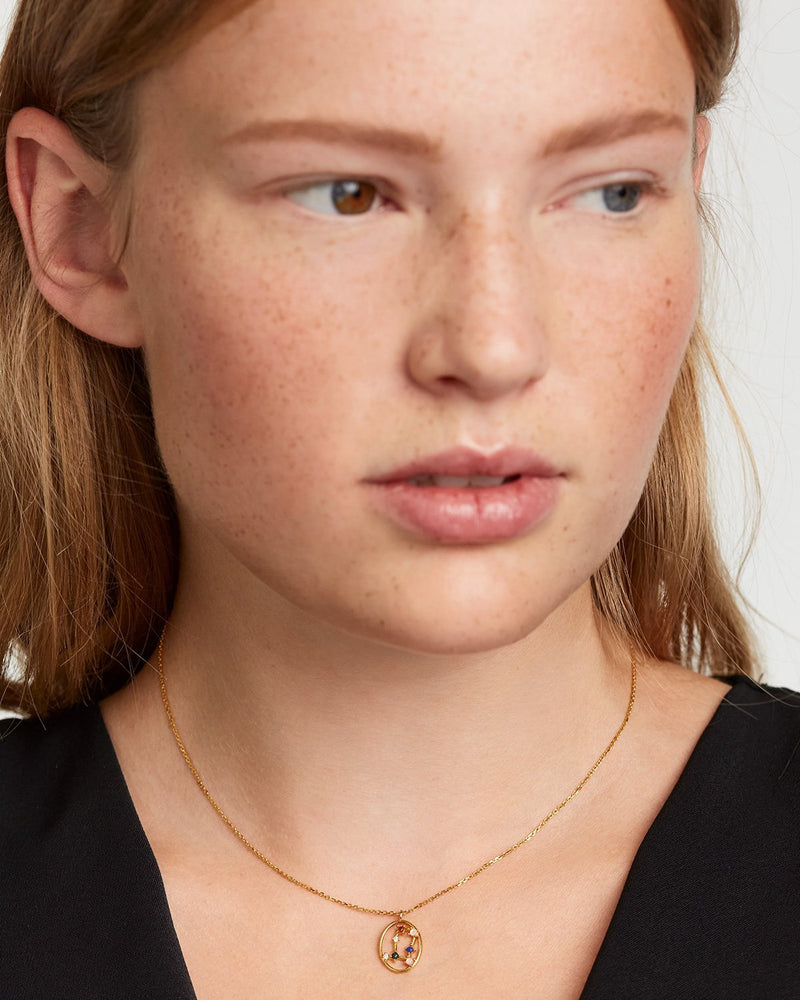 Collier Gémeaux - 
  
    Argent massif / Placage Or 18 Ct
  
