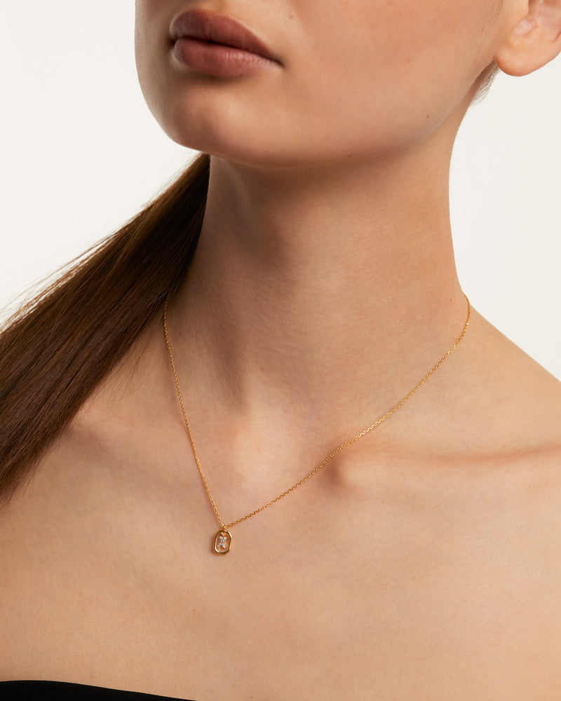 Collana Con Lettera X Mini - 
  
    Argento sterling / Placcatura in Oro 18K
  
