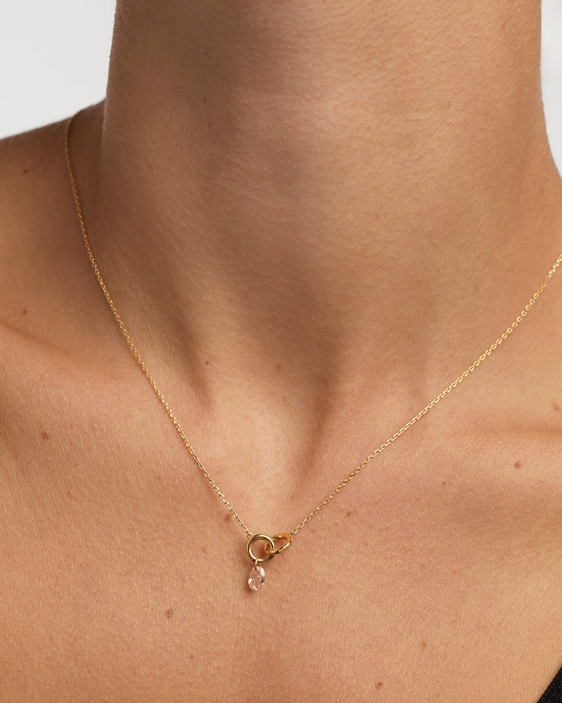 Peach Lily necklace - 
  
    Sterling Silver / 18K Gold plating
  
