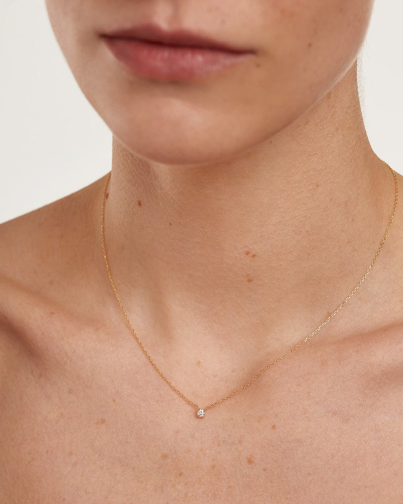 Collana in Diamanti e Oro Solitaire Mini - 
  
    Oro 18K
  
