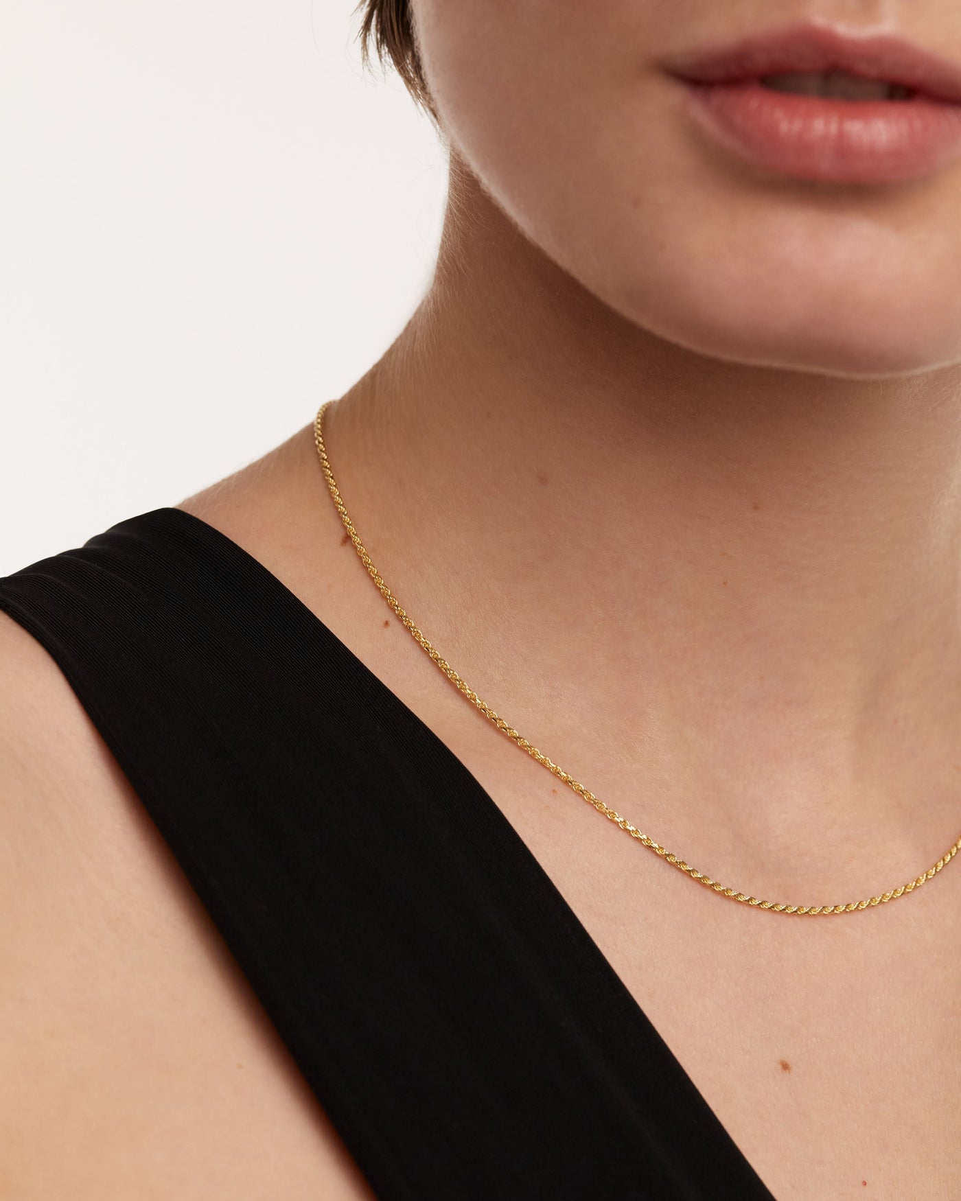 Gold Rope Chain Necklace 
  
    18K Gold
  
