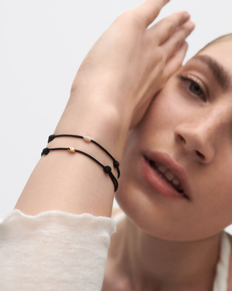 Bracciale in diamanti e corda Lia - 
  
    Oro 18K
  
