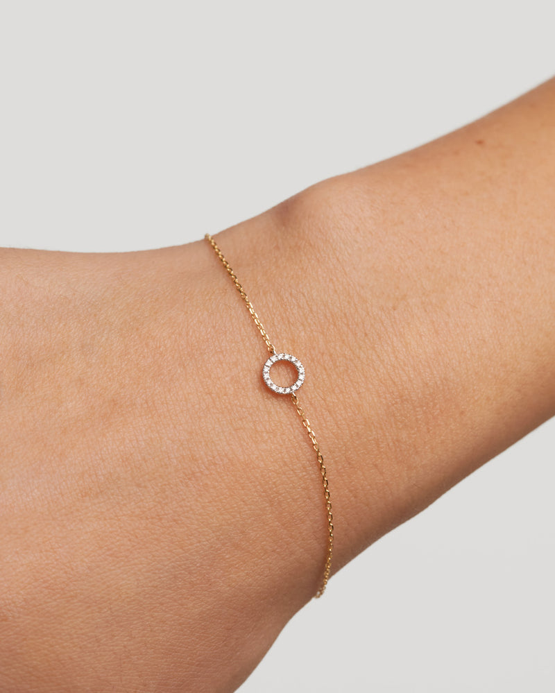 Circle armband aus gold mit diamanten - 
  
    18 kt Gold
  
