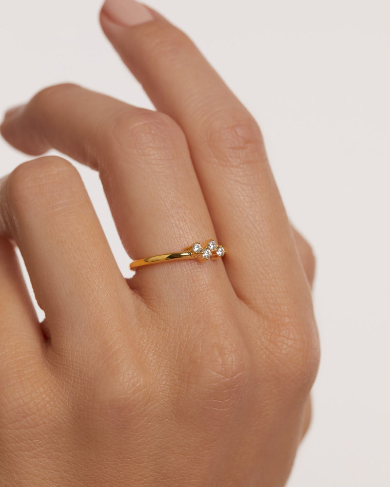 Quatre Ring - 
  
    Sterling Silver / 18K Gold plating
  
