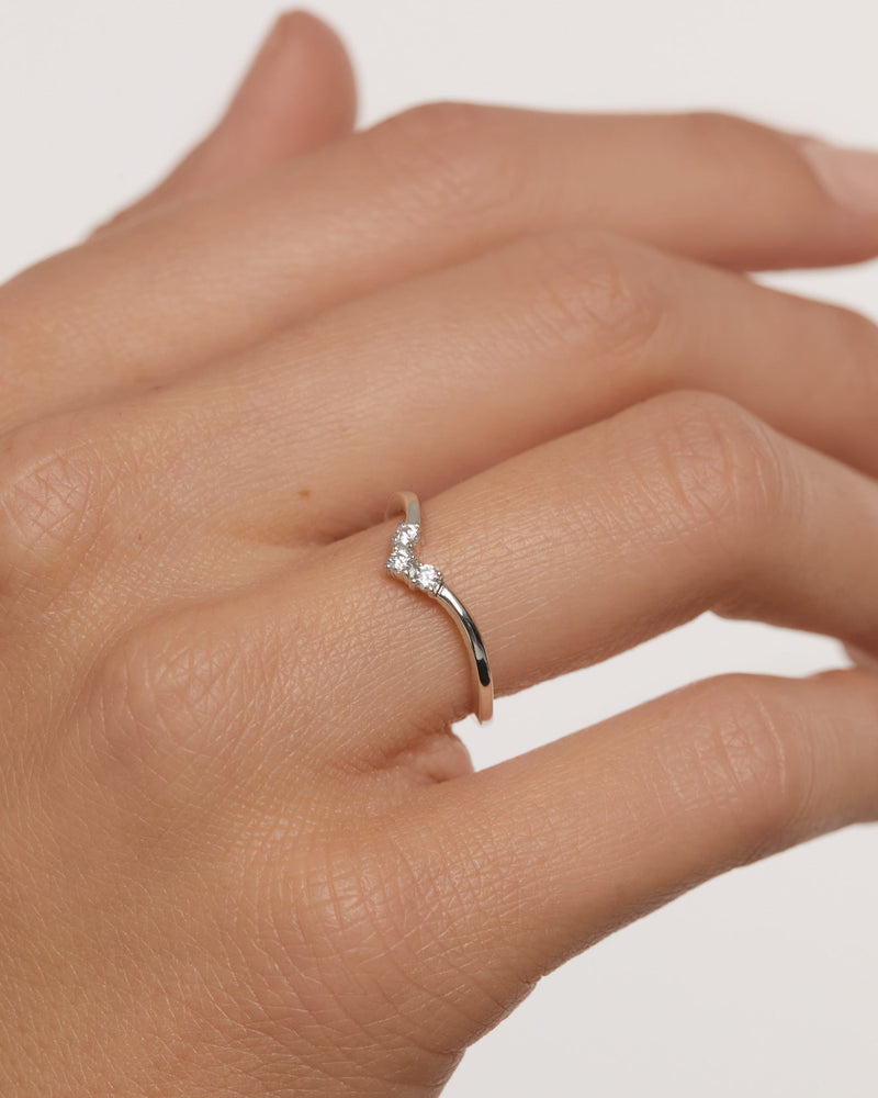 Mini-Krone Silberring - 
  
    Sterling Silber
  

