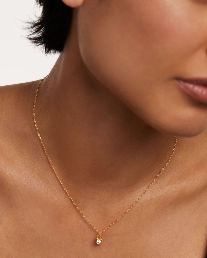 Padlock Necklace - 
  
    Sterling Silver / 18K Gold plating
  
