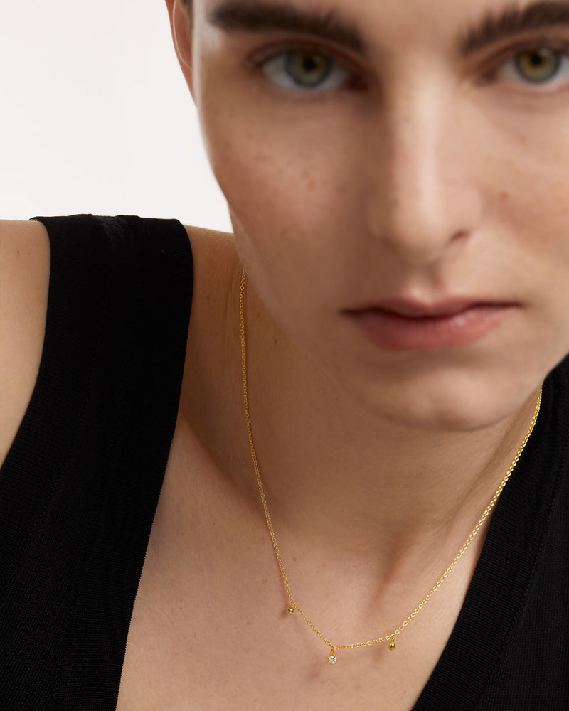 Collar Love Triangle - 
  
    Plata de Ley / Baño de Oro 18K
  
