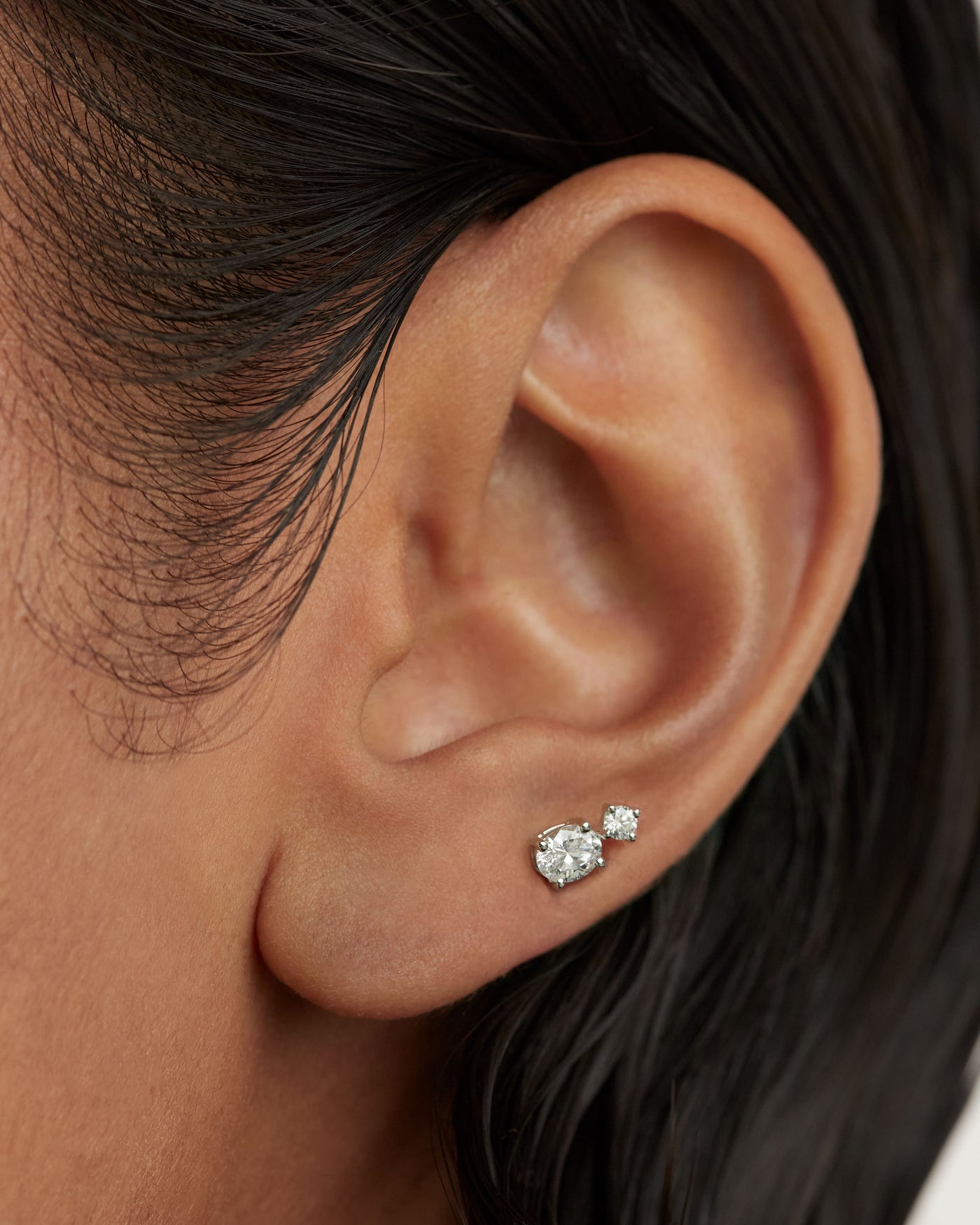 Silver piercing studs deals