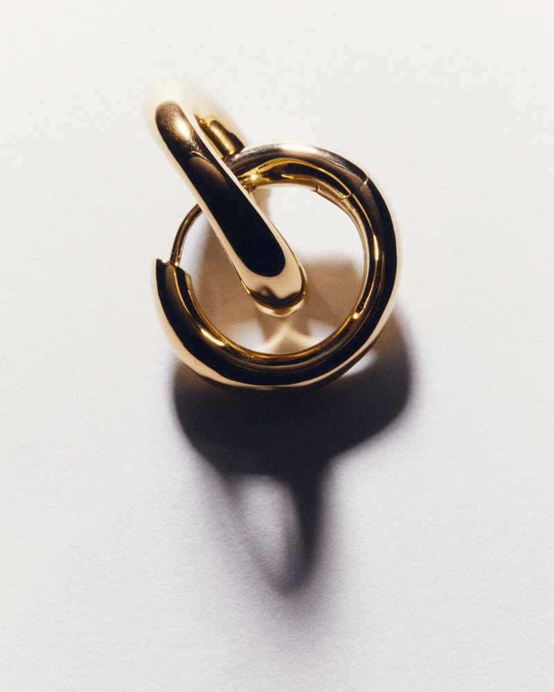 Boucles D'Oreilles Pirouette - 
  
    Laiton / Placage Or 18 Ct
  
