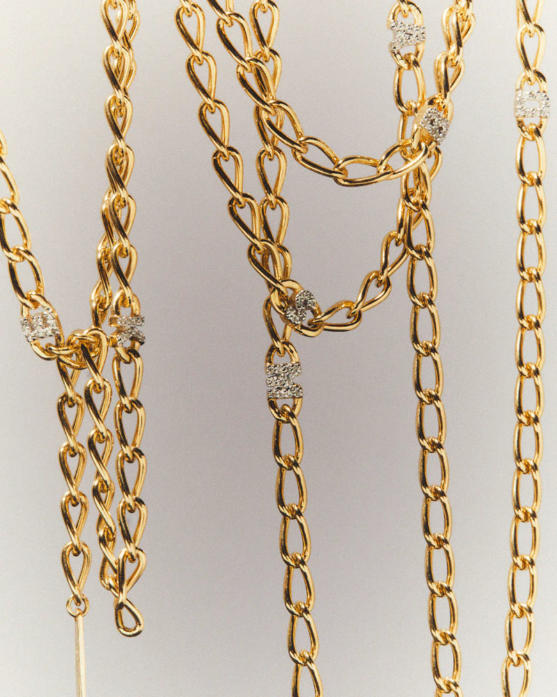 Letter S Chain Bracelet - 
  
    Sterling Silver / 18K Gold plating
  
