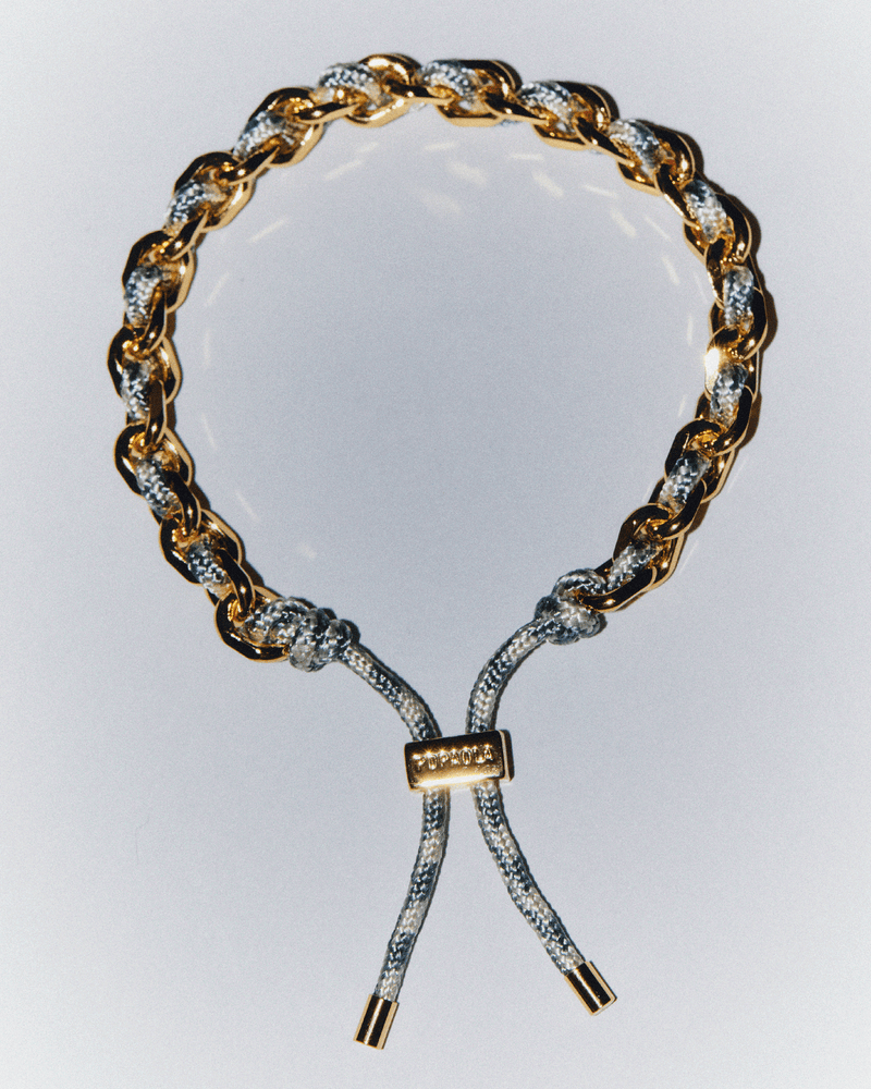 Sky Rope and Chain Bracelet - 
  
    Rope / 18K Gold plating
  
