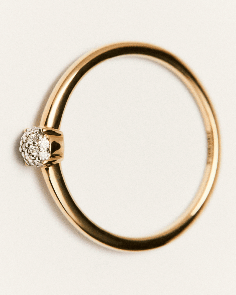 Diamonds and gold Dona solitary ring - 
  
    18K Gold
  
