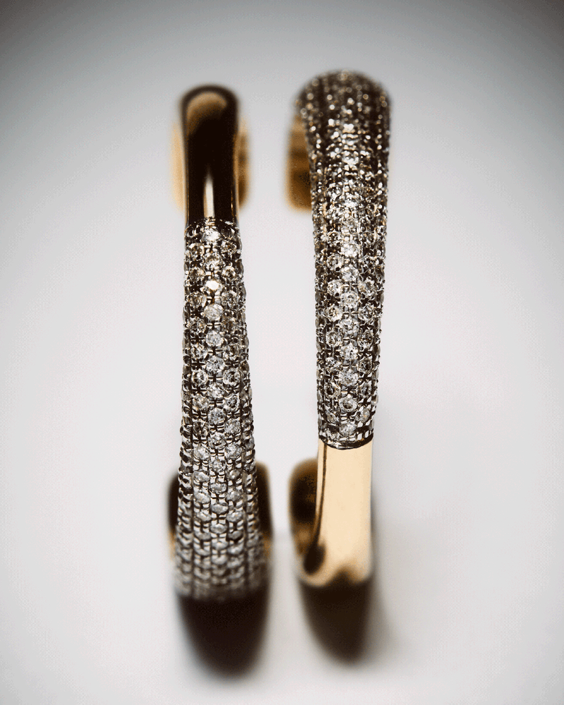 Diamonds and Gold Soho Hoops - 
  
    18K Gold
  
