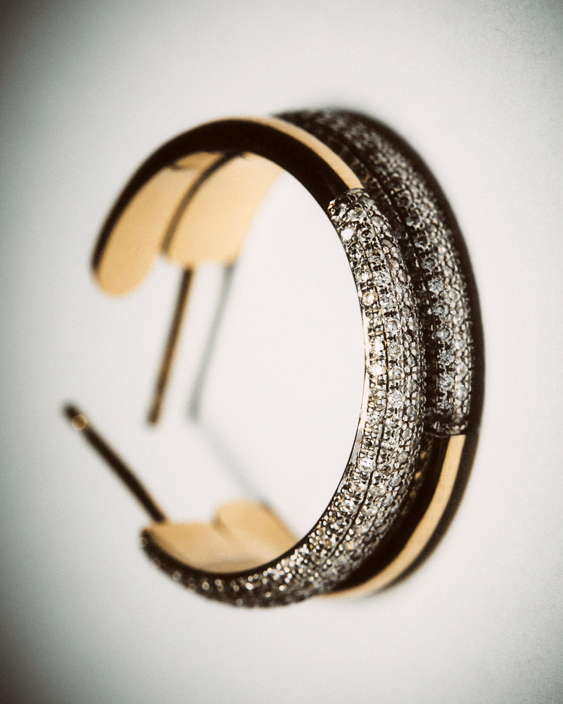 Diamonds and Gold Soho Hoops - 
  
    18K Gold
  
