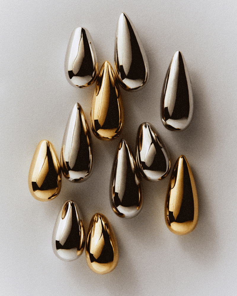 Boucles D’Oreilles Large Sugar - 
  
    Argent massif / Placage Or 18 Ct
  
