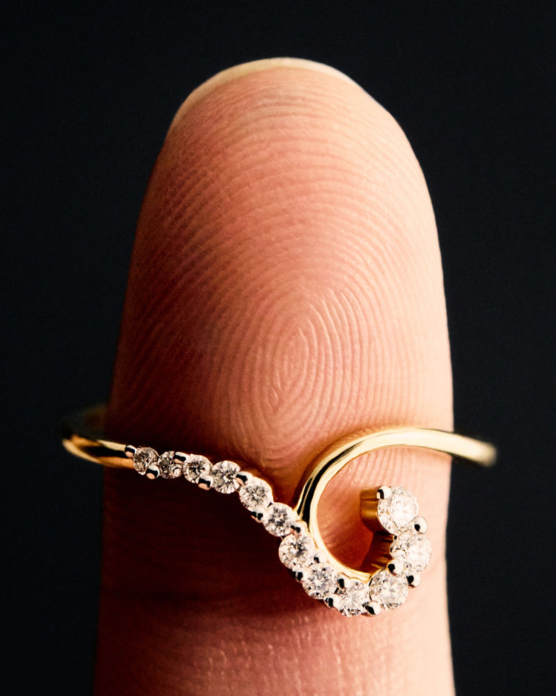 Anello in diamanti e oro Gaia - 
  
    Oro 18K
  
