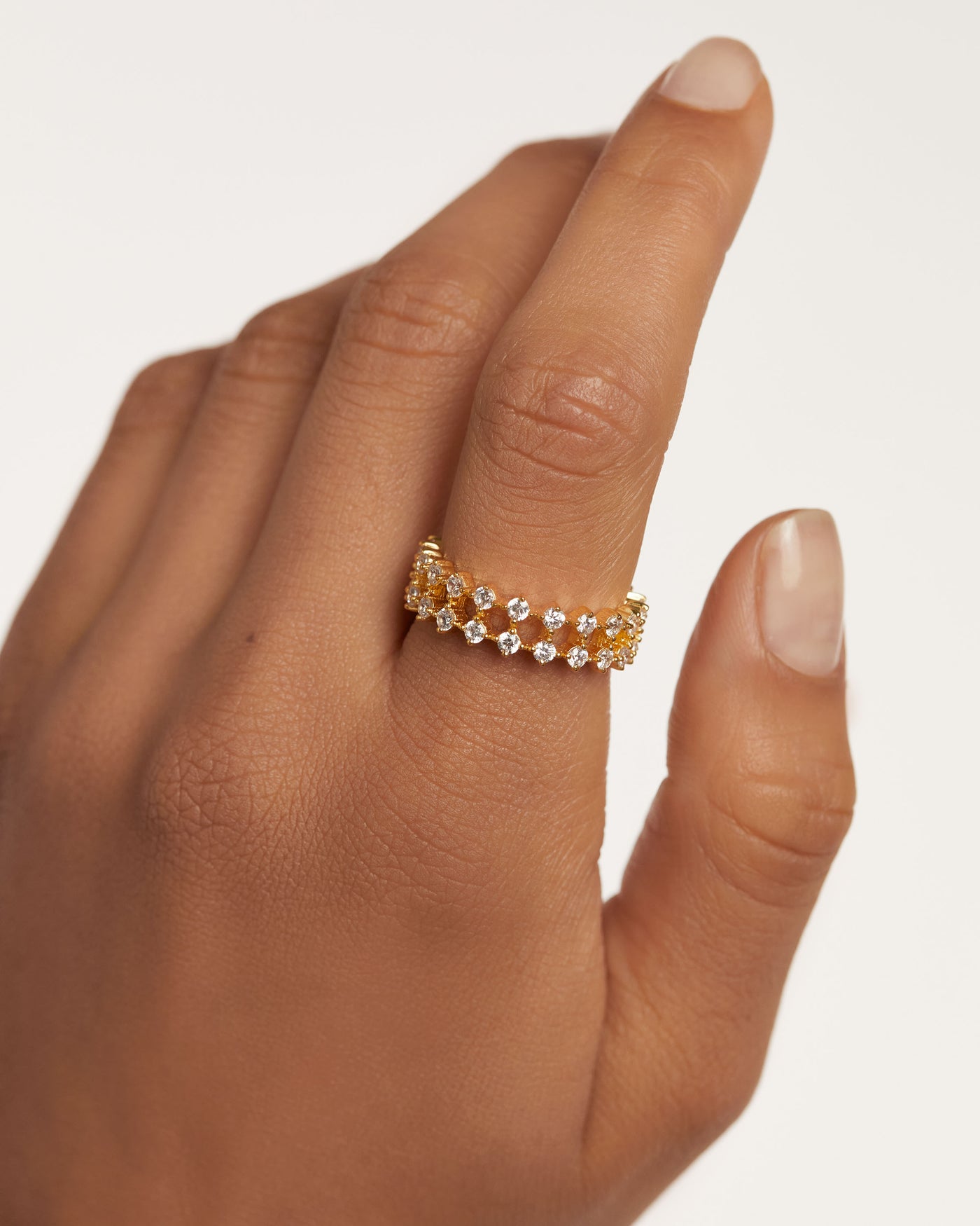 Crystal and zirconia  rings