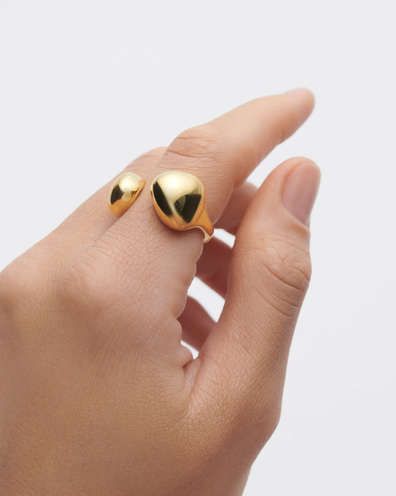 Gravity ring - 
  
    Sterling Silver / 18K Gold plating
  
