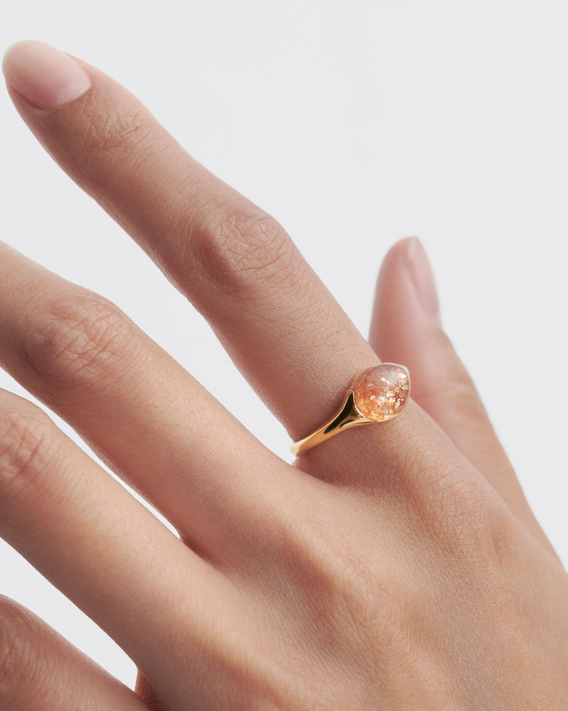 Sonnenstein Bay ring - 
  
    Sterling Silber / 18K Goldplattierung
  
